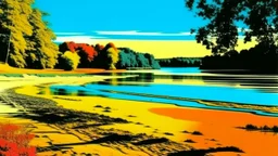 A beautiful Danube beach painted by Andy Warhol