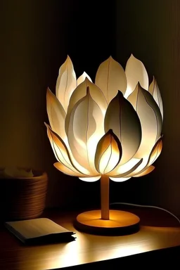 aesthetic bedside table lamp inspired by flower petals