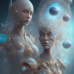 sango fantasy, fantasy magic, intricate, sharp focus, illustration, highly detailed, digital painting, concept art, matte, artgerm and paul lewin and kehinde wiley, masterpiece sexy lips Asian lady body turquoise space lady space galaxy