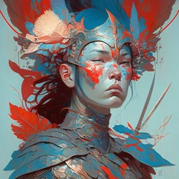 dream portrait of female warrior by james jean