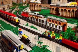 Train lego in lego Italian Rome lego