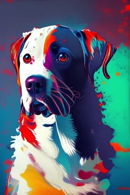a dog by painter