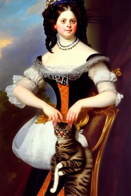 Cat with human body of Elisabeth of Austria by Franz Xaver Winterhalter .