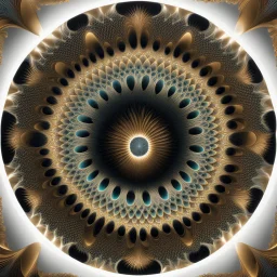 3d fractal pattern on a circular disk