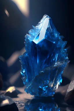 transparent gemstone Methuselah , in blue fire chrome casino, high detail, 8k, cinematic, depth of field, art