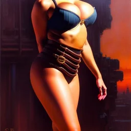 Drawing of beautiful face,'beautiful booty,Busty Fallout4 woman Vault dweler',intense stare, ancient skintight armor, balanciaga fashion clothe painting by gaston bussiere, greg rutkowski, yoji shinkawa, yoshitaka amano, tsutomu nihei, donato giancola, tim hildebrandt, Oil on canvas, cinematic composition, extreme detail,fit full head inside picture,16k