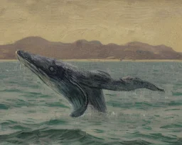 Portrait of a whale by Van Gogh