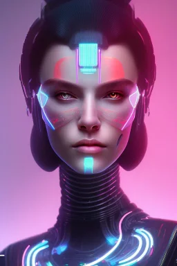 cyberpunk, head, women, portrai, tron