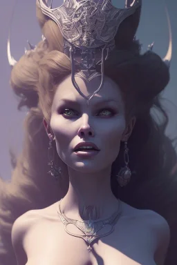 Brigitte Bardot as evil queen in black leather, leather, busty, cleavage, angry, stern look. character design by cory loftis, fenghua zhong, ryohei hase, ismail inceoglu and ruan jia. unreal engine 5, artistic lighting, highly detailed, photorealistic, fantasy.