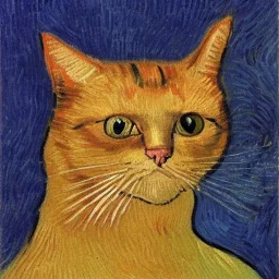 Portrait of a cat by Van Gogh