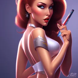 pin-up girl, long shot