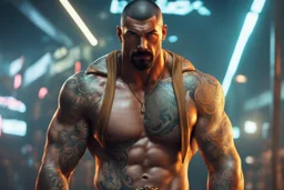 boyka in 8k anime cgi artstyle, neon effect, close picture, full body, apocalypse, intricate details, highly detailed, high details, detailed portrait, masterpiece,ultra detailed, ultra quality