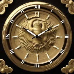 gold carved clock, russia, 8k, beautiful