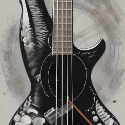 bass guitar illustration perfect position