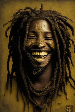 ethiopian dreadlock kintsugi face albumart smiling