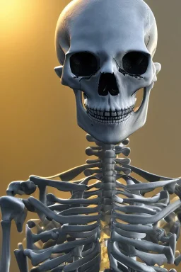 Skeleton wearing smoking