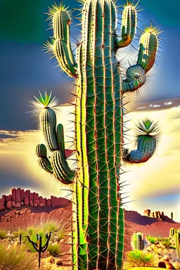 A most majestic cactus in the desert.