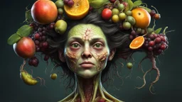 an extremely fertile, parasite-ridden woman. fruit, fertile brood 8k deformed human form, conspicuous, artful, digital art trending on artstation 8k high resolution