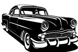 classic cars clipart style simple stencil