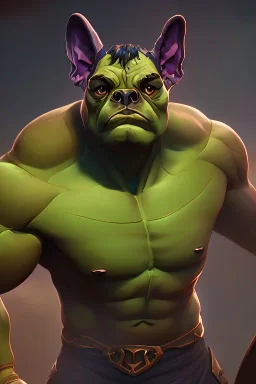 alien french bulldog musculature hulk body HD strong french bulldog hulk marvels Warcraft 64k