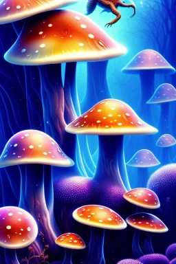 Fungi world,dream, deep Colour