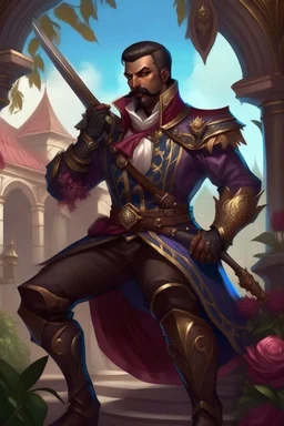 Darius from league of legends in victorian fantasy guard