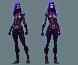 alien warrior female full body