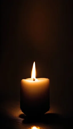 A candle burning brightly in the darkness, representing the everlasting flame of love that never flickers out.