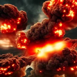 atomic explosion, huge battle scene 8k