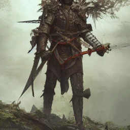 Insanely detailed photograph of an “portrait of an D&D Echo Knight wearing a ivy colored medium armor”, intricate calvary hat, stern clear face and hyperdetailed painting by Ismail Inceoglu Huang Guangjian and Dan Witz CGSociety ZBrush Central fantasy art album cover art,8K, hdr, epic, mysterious, ominous, hands focused on a glowing D20, jewelry, motivated