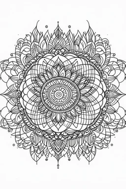 minimalist mandala idea, line art, background, vector, svg, black outline on white background, leave plenty of white space beetween lines for coloring, tattoo style, tattoo idea,full body, minimalist