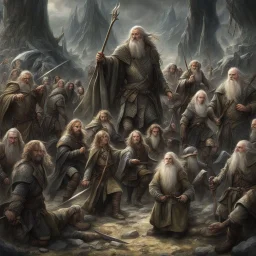 The world of Lord of the Rings and the war between elves and dwarves