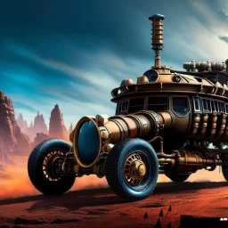 fullbody Drawing of 'sketch of steampunk Vehicles as in the movie mortal engines(2018)',intricate detail,andrea bonelli,Kilian Eng,Ohrai,evan lee,Aleksandr Sidelnikov,KyuYong Eom,three quarters frontal aerial view,toned colors,32k