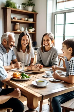 image d’une famille autour d’une table