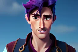 Flynn Rider, Tangled, gotee, blue vest, white undershirt