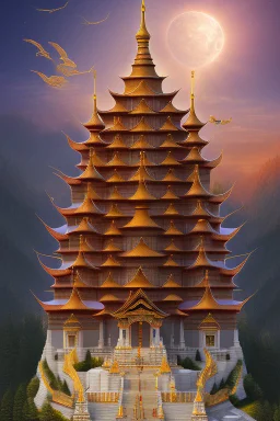 Buddhist temple in the style of the Kremlin