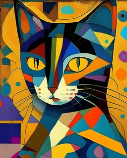 Portrait of a cat by Kandinsky