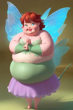 Cute and fat fairy as animation