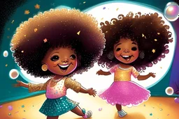 Een discobal , children book style, realistic, very detailed