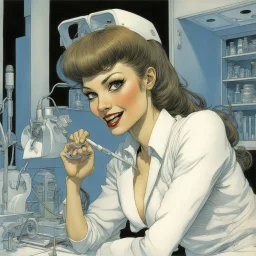 [art by Michael Kaluta] deviant female dentist 1966