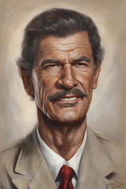 Presidential portrait - Charles Bronson - by Boris Vallejo