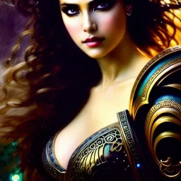 Drawing of beautiful face,busty Selene (Underworld),intense stare,Minimal ancient armor, balanciaga fashion clothe painting by gaston bussiere, greg rutkowski, yoji shinkawa, yoshitaka amano, tsutomu nihei, donato giancola, tim hildebrandt, oil on canvas, cinematic composition, extreme detail,fit full head inside picture,16k