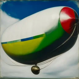 A white eagle shaped airship painted by Alexej von Jawlensky