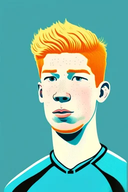 Kevin De Bruyne Belgian football player , cartoon 2d