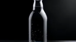 Una agua de horchata en envase de vidrio tipo refresco con más agua