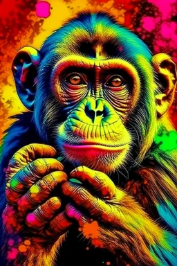 Show me monkey in love but in acid styl, more in love and more , more