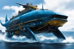 (in the style of Orion, by Masamune Shirow) Optimized Prompt A hyper-realistic, 35mm photograph of a biologically fused creature-vehicle hybrid, combining the morphology of a humpback whale with a vintage, custom-built, heavy-duty industrial diesel-powered amphibious cargo truck. The creature-truck is traversing a chaotic, neon-drenched desert highway at dusk, kicking up a trail of glowing dust under a spiraling, tie-dye sky. The "whale" forms the bulk of the vehicle's cabin and cargo hold, its