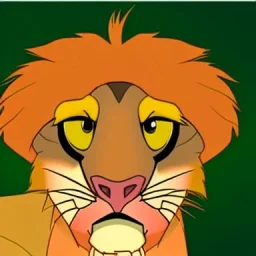 Lion King animated Honzo male lion wide green eyes