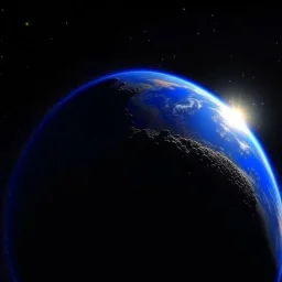 An image of a planet from space showing the natural beauty of the universe and inspiring recent scientific discoveries, 4K