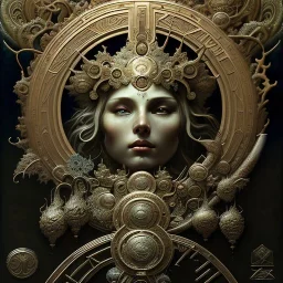 Highly detailed extrem embossed ancient oak. symmetrical, oak leaves, isolated on black background, painting, by Nekro, Peter Mohrbacher, Alphonse Mucha, Brian Froud, Yoshitaka Amano, kim keever, victo ngai, James jean